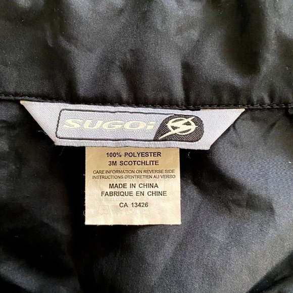 SUGOI Mens Jacket Size M Black Full Zip Windbreaker with Back Pocket Cycling - Picture 6 of 8